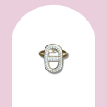 Bague maille marine