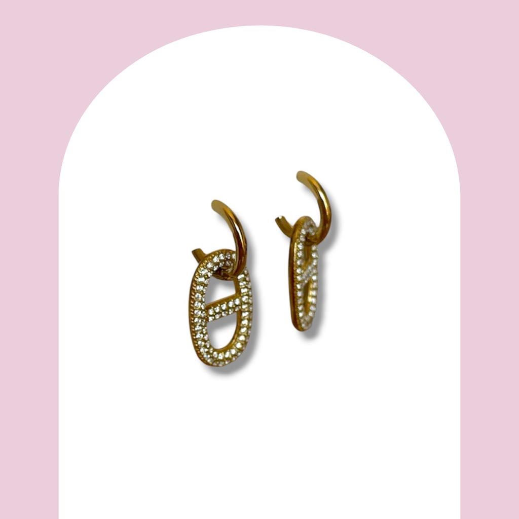 Boucles d’oreilles maille marine