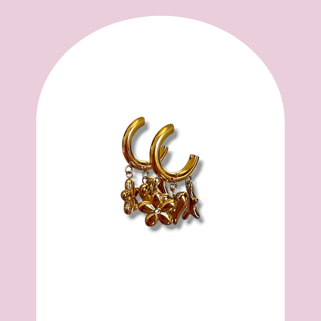 Boucles d’oreilles fleurie