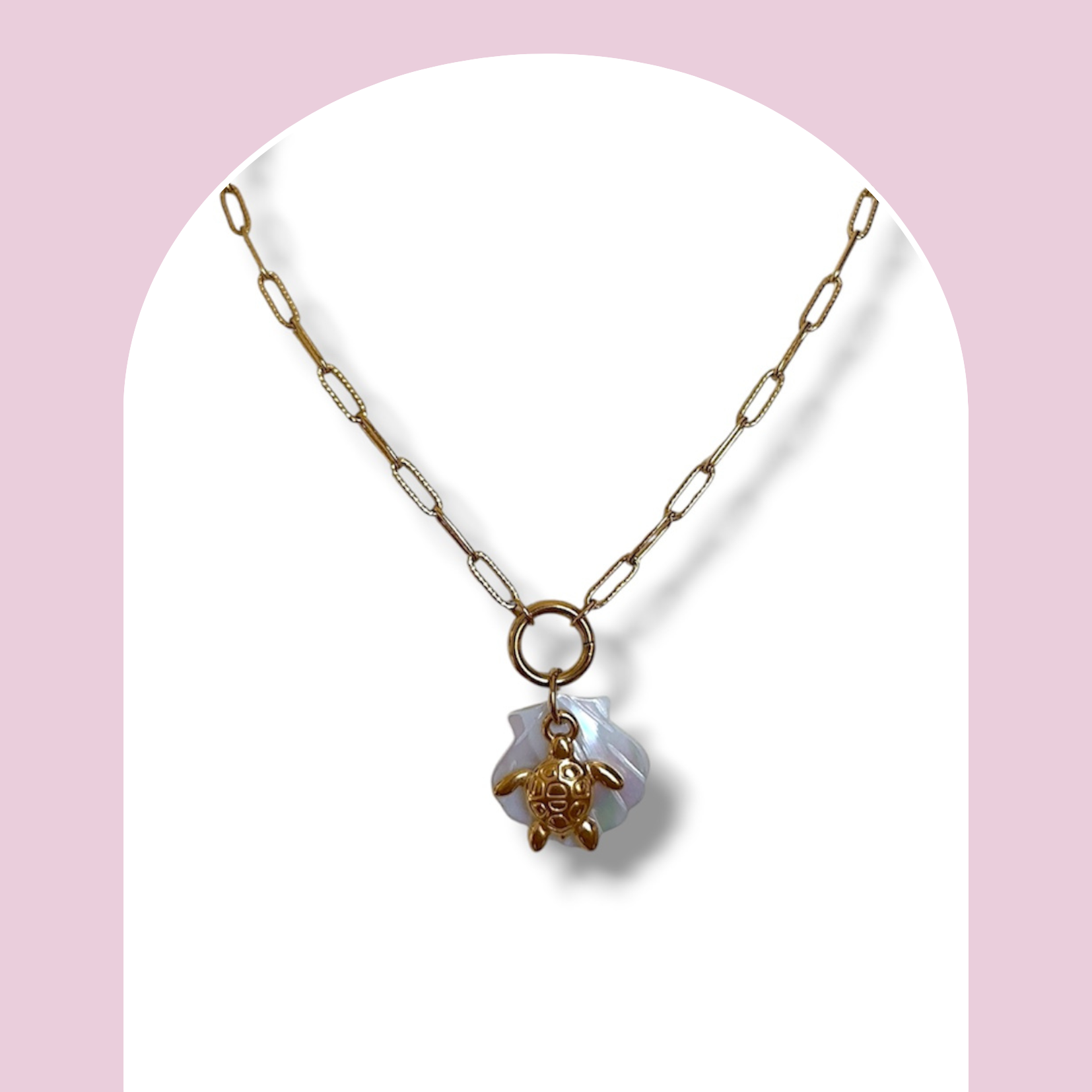 Collier tortue nacré