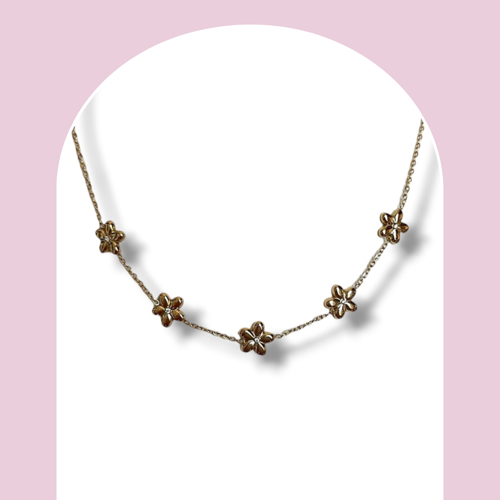 Collier mini fleurs