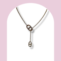 Collier Y maille marine