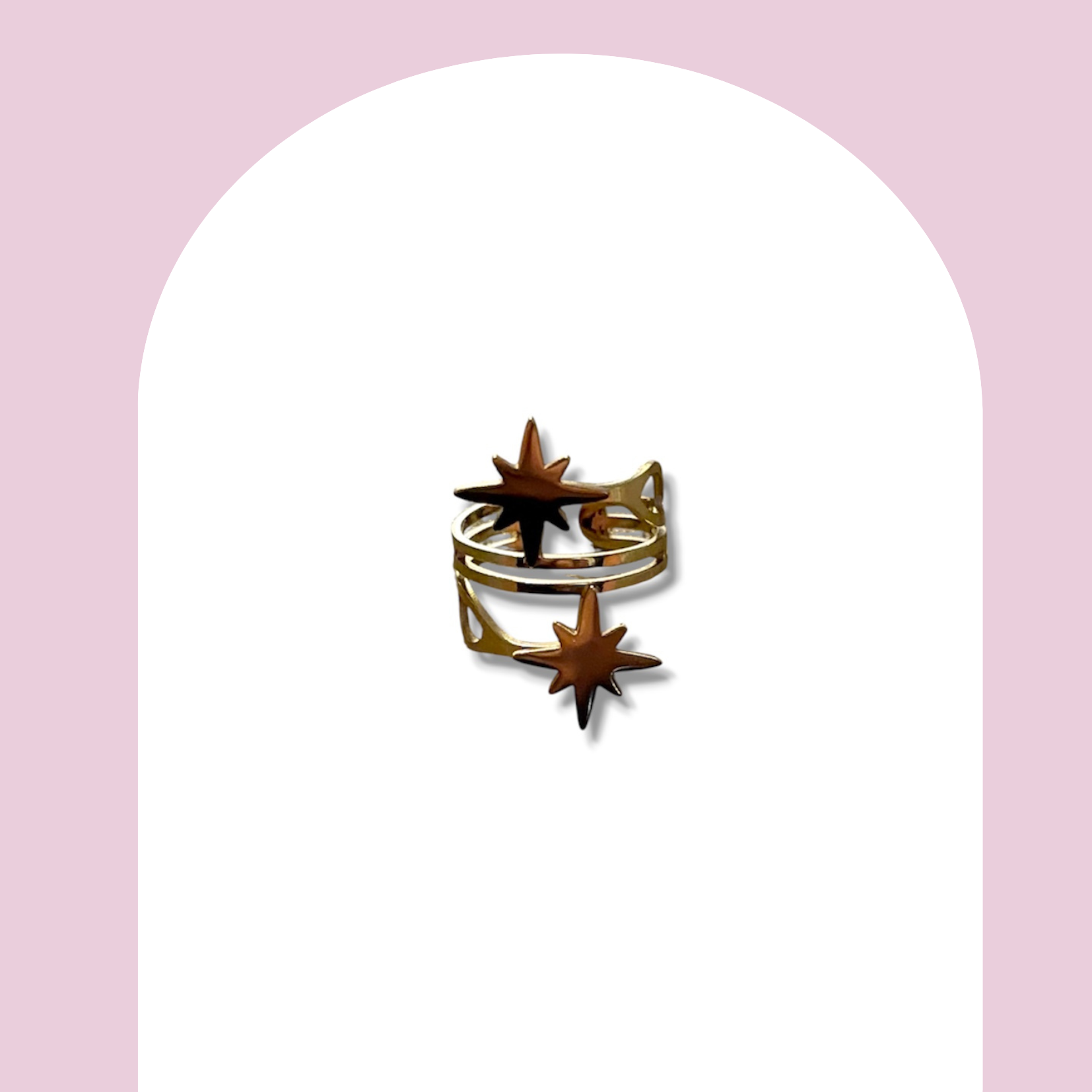 Bague double étoiles